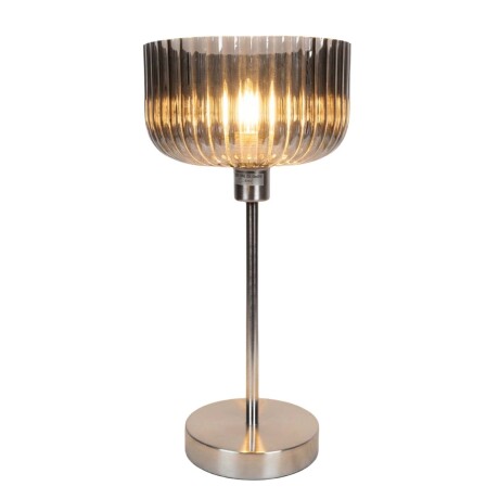 LAMPARA DE MESA METAL-Y-VIDRIO GRIS LT95171