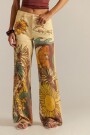 PANTALON RECTO ESTAMPADO Amarillo