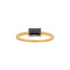 Anillo Solitario-Plata rodinada con micra oro 18k-Piedra Onix- AN2017 conpiedra