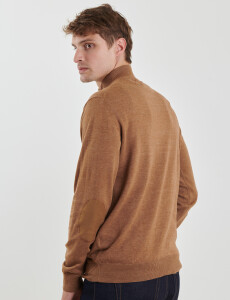 470996 SWEATER MEDIO CIERRE HARRINGTON LABEL Camel
