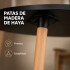 Mesa Comedor ComboHome Milan Redonda Laqueada 80Cm Premium Negro 1