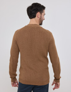 470657 SWEATER HARRINGTON LABEL Camel
