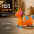 Unicornio Saltarín Inflable Infantil 58 x 55 cm Naranja