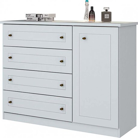 COMODA CAJONERA MDF-Y-MDP BLANCO AMERICANO