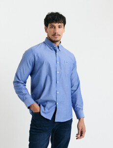 012593 CAMISA HARRINGTON LABEL Azul