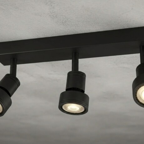 AASO Lámpara Niza Triple Orientable Negra