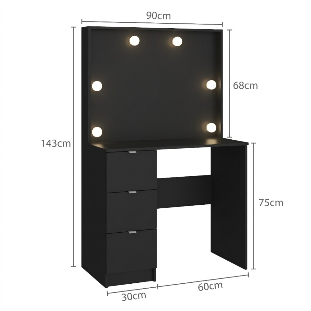 Tocador Vanity Blanco 3 Cajones