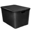 Caja organizadora simil rattan Arqlpast 40 Litros - NEGRO Caja organizadora simil rattan Arqlpast 40 Litros - NEGRO