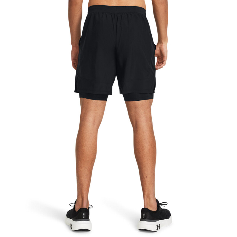 UA LAUNCH 7'' 2-IN-1 SHORTS-GRY BLK-001