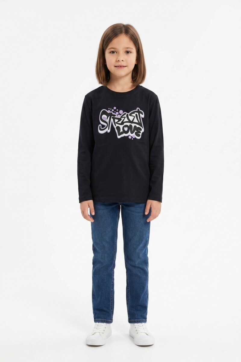 Camiseta manga larga NEGRO