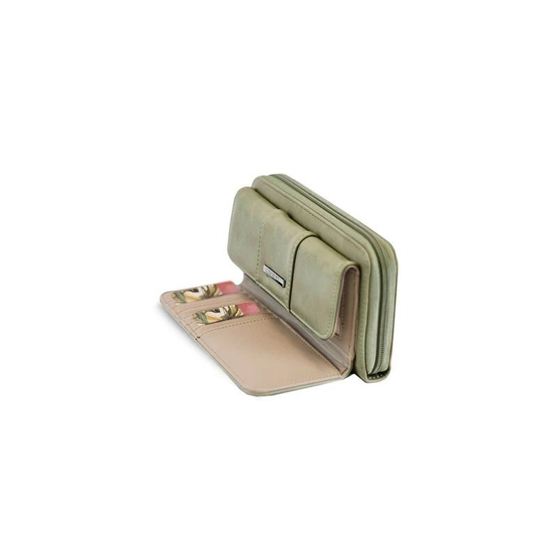 Billetera de Dama en Eco Cuero Cilantro
