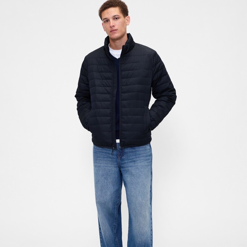 V-FRCH LOGO LTWT PUFFER JKT NEW CLASSIC NAVY 2