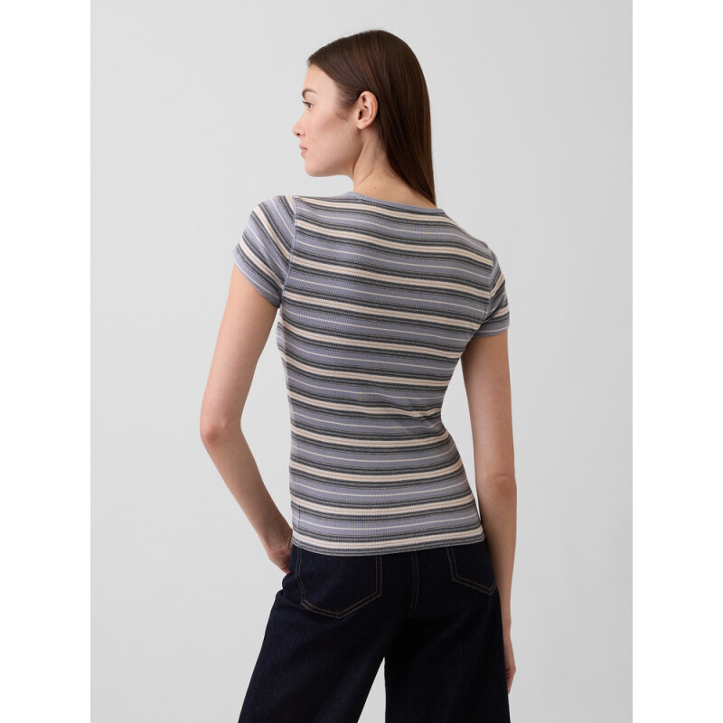 FRCH SS MOD 2X2 LOGO TEE BLUE STRIPE