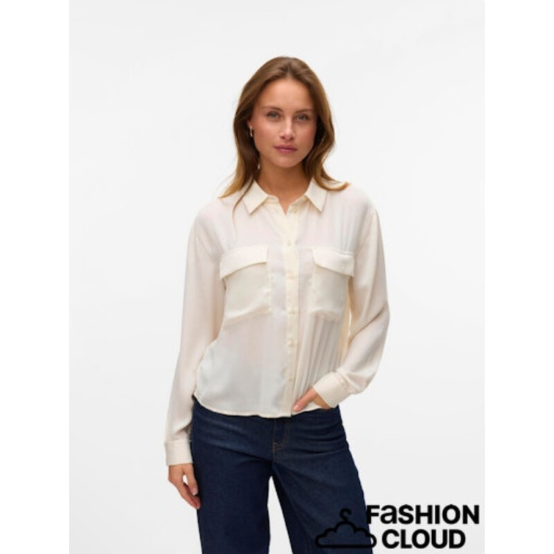 VMFABIANA LS SHIRT VMA NOOS BIRCH