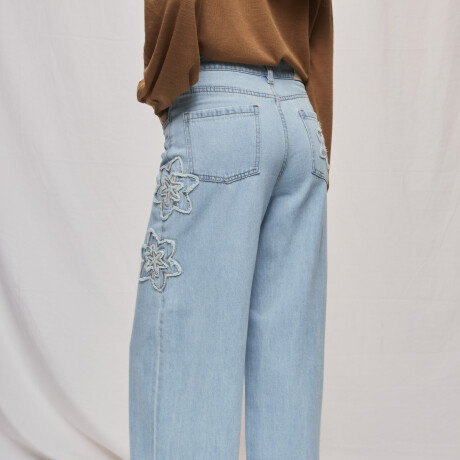 PANTALÓN FLORALA Celeste