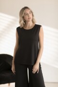 Blusa sin Mangas. Negro.