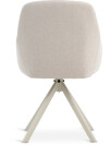 Silla de comedor ROSTRUP giratoria tela beige Silla de comedor ROSTRUP giratoria tela beige