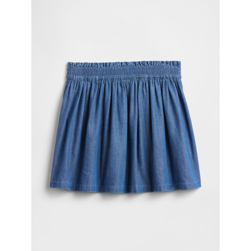 V-WOVEN SKIRT CHAMBRAY 042