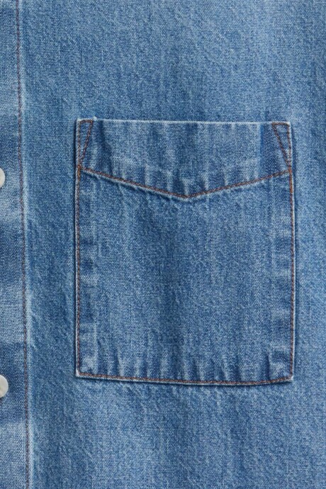 Campera De Jean Hombre Medium Wash