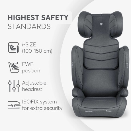 Booster c/respaldo Isofix I Stand 15-36kg Gris