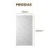 Placa PVC Símil Mármol 2,44x1,22m 3mm Pack X10 Mármol Blanco Gris Claro 1