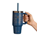 32 oz Travel Tumbler Western Dark Blue