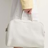 Cartera de mano The Club en cuero graneado Blanco
