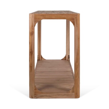 CONSOLA MADERA NATURAL-BEIGE COCO NATURAL