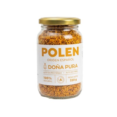 Polen Español Multifloral 220g Doña Pura Polen Vidrio Doña Pura 220g