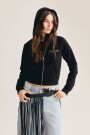 CAMPERA CROP Negro