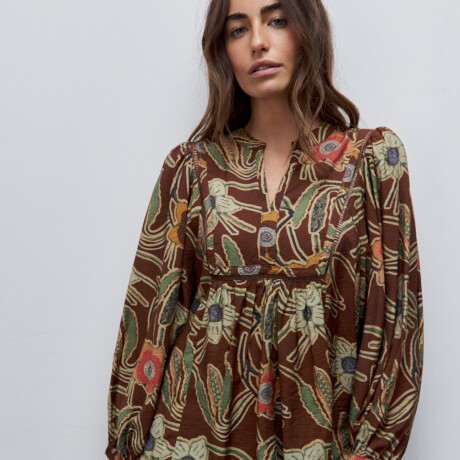 BLUSA FARA Chocolate