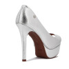 Zapato Vizzano Mujer Taco 12.5cm Plataforma 3.5cm Plata