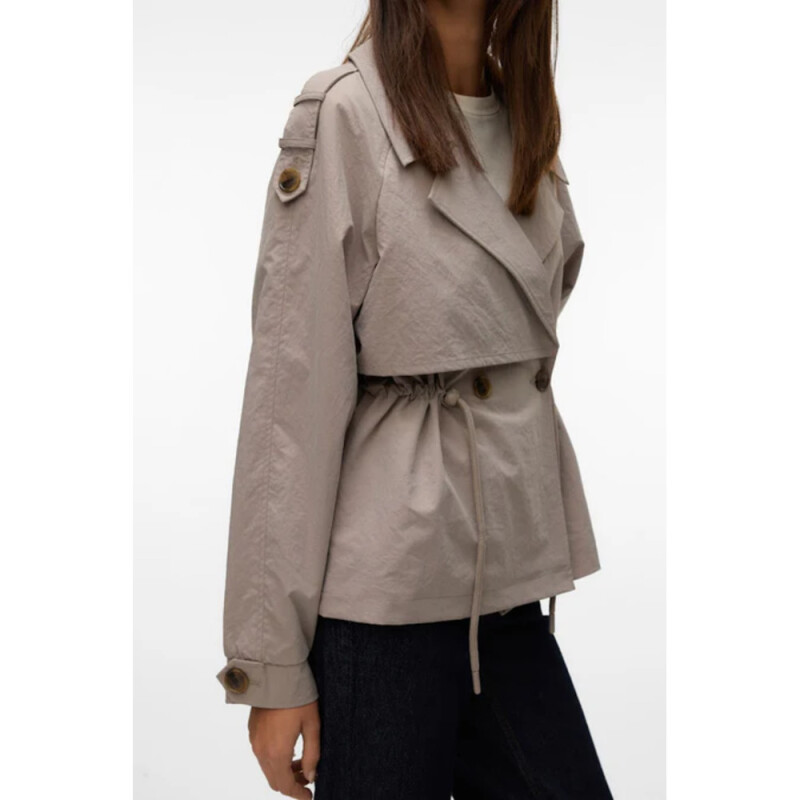 VMBRAVESIENNA SHORT TRENCHCOAT Moon Rock