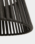 Pantalla para lámpara de techo Aldet de cuerda plana negro Ø46 cm