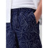V-7IN LINEN COTTON EASY SHORT SP NAVY LEAF