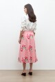 Falda estampa Malva floral rosado