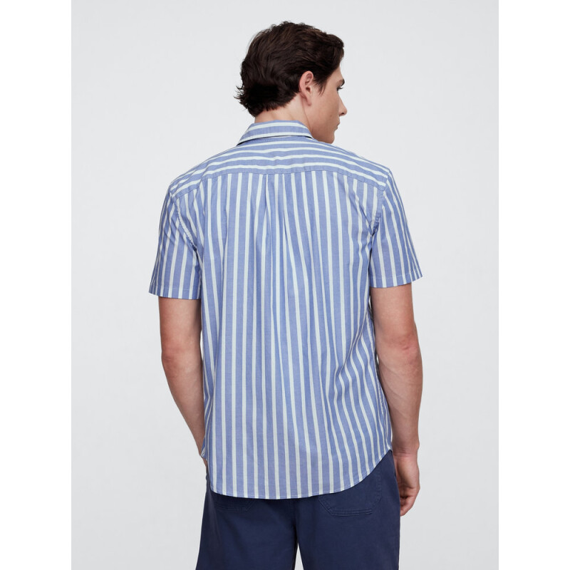 V-SS STANDARD POPLIN BLUE WHITE STRIPE