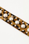 Pulsera Studs Animal Cuero Marron
