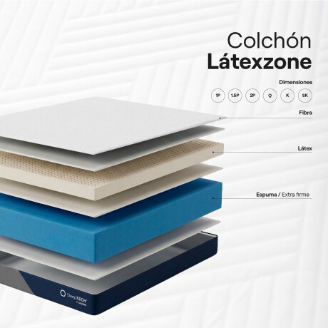 COLCHÓN 2 PLAZAS ESPUMASLEEPTECH LÁTEXZONE