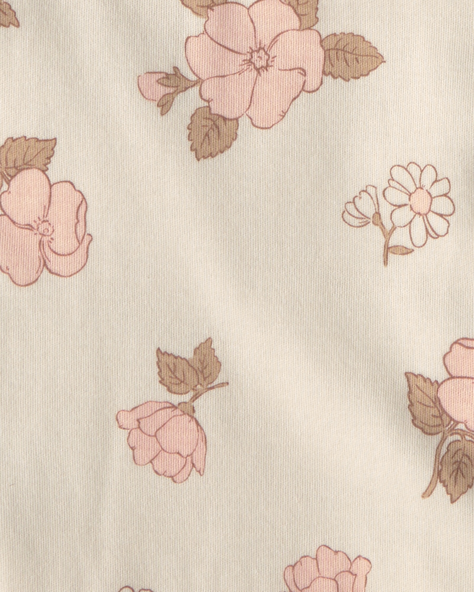 Pack cuatro babitas de algodón, rosadas, diseños flores y rayas Sin color