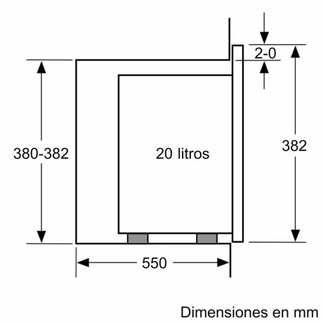 MICROONDAS DE EMPOTRAR 20-LITROS NEGRO BOSCH BFL520MS0