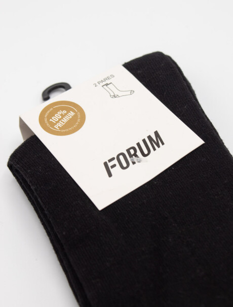 Media Casual Square Pack x 2 Pares Negro