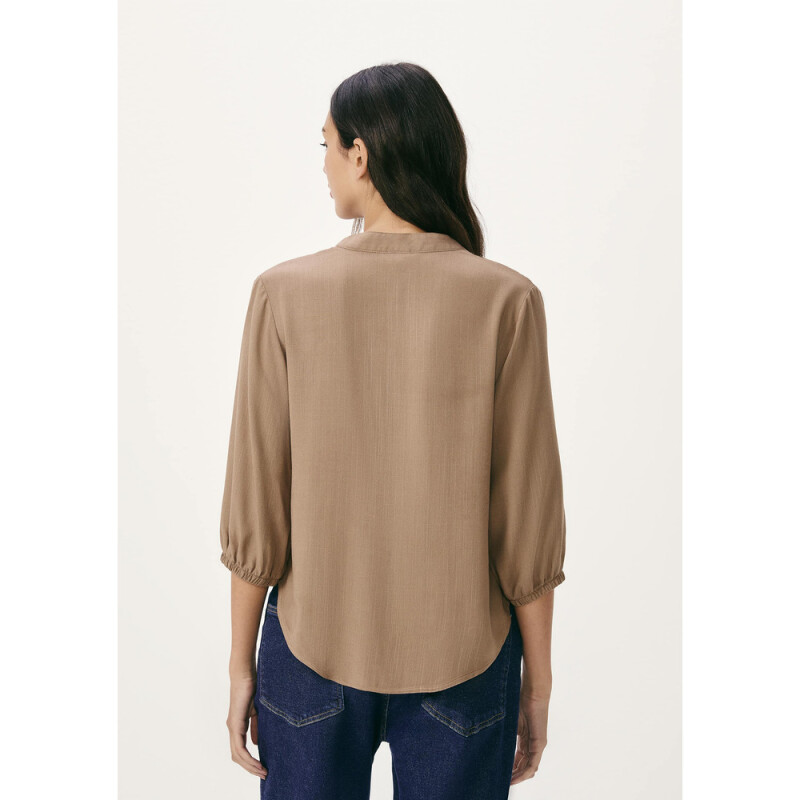 BLUSA FEM MARROM MEDIO