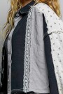 CHAQUETA DENIM ENCAJE Negro