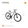 Bicicleta Montaña 26 Cuadro Aluminio Freno Disco 21 Cambios Gris