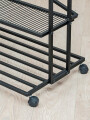 PERCHERO HIERRO CON RUEDAS NEGRO