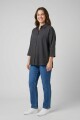 Camisa relaxed fit media cartera NEGRO