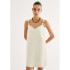 VESTIDO MIDI FEM AMARELO CLARO