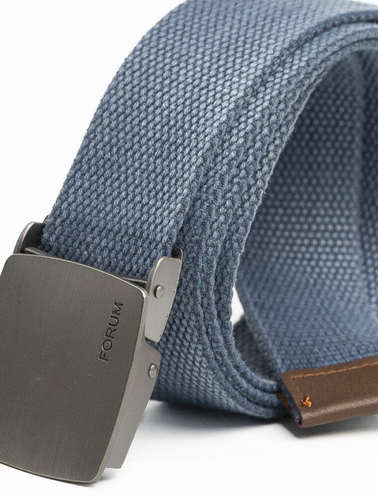 Cinturón de Lona Canvas Hebilla Automática 120 cm Azul