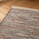 Alfombra con flecos 69x114cm ROJO CELESTE NEGRO